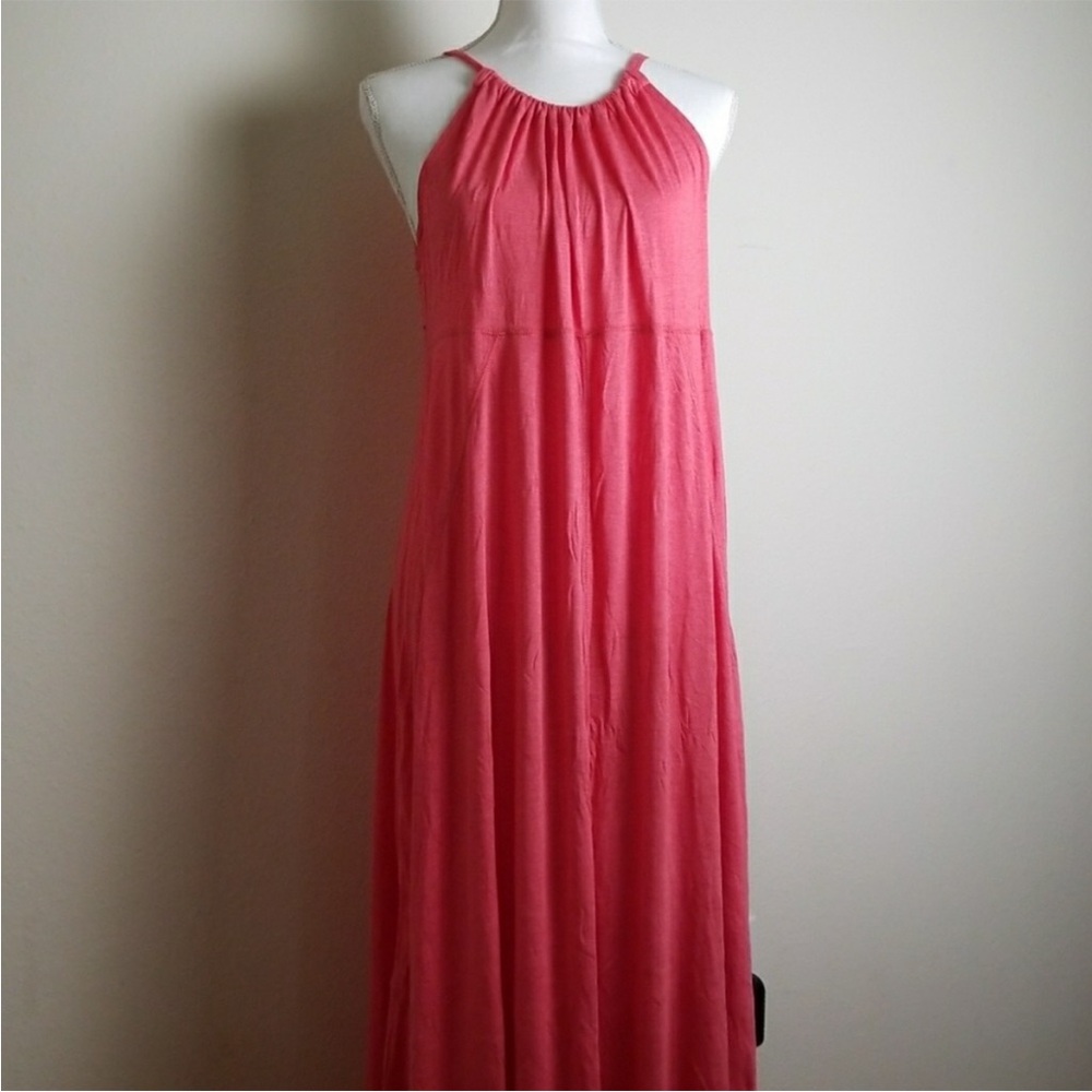 Gap Coral Jersey Knit Maxi Dress Medium